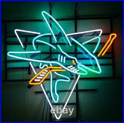 Light Blue SharksCustom Pub Artwork Vintage Boutique Neon Sign Light Decor