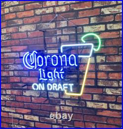 Light On Draft Vintage Neon Beer Sign Club Restaurant Shop Bar Decor 24x18