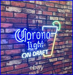 Light On Draft Vintage Neon Beer Sign Club Restaurant Shop Bar Decor 24x18
