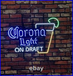 Light On Draft Vintage Neon Beer Sign Club Restaurant Shop Bar Decor 24x18