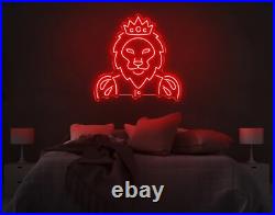 Lion King LED Neon Sign 24x30 Light Man Cave Vintage King Display Wall Decor