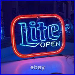 Lite Open Neon Sign 21 x 17 Miller Brewing Company Vintage Lite Open Neon Sign 21 x 17 Miller Brewing Company Vintage