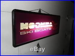 MOOMBA BOAT DEALER Neon Sign marine ski boat vintage