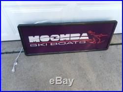 MOOMBA BOAT DEALER Neon Sign marine ski boat vintage