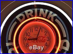 Make Offer! Vintage Coca-Cola Neon Clock Light Sign, Professionally Made, Coke