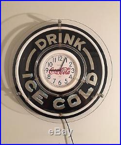 Make Offer! Vintage Coca-Cola Neon Clock Light Sign, Professionally Made, Coke