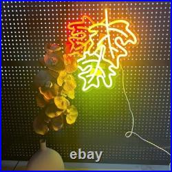 Maple Leaves Flex Neon Sign 24x14 Light Man Display Vintage Room Wall Decor