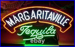 Margaritaville Tequilia Man Cave Bar Real Glass Gift Artwork Neon Sign Vintage
