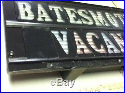 Marquee lighted neon sign custom lettering Bates Motel vacancy vintage light AI1