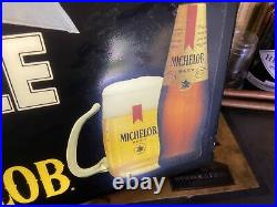 Michelob Golf 19th Hole Light Sign Beer Bar Pub Wall Hanging Art Vintage 18x18