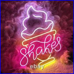 Milkshake Flex Neon Sign 19x14 Light Man Cave Vintage Resturant Wall Decor