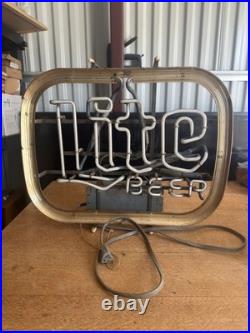 Miller Brewing Co. Lite Beer Neon Vintage Sign 1985 RARE Condition! HONG KONG