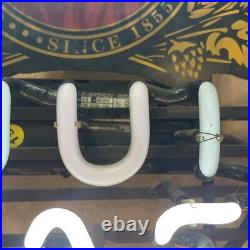 Miller Genuine Draft Glass Neon Light Beer Bar Pub Wall Decor USA Made Vintage