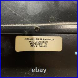 Miller Genuine Draft Glass Neon Light Beer Bar Pub Wall Decor USA Made Vintage