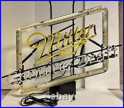 Miller Genuine Draft MGD Rare Vintage Neon Light Sign (Large 31W x 25H)