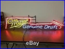 Miller Genuine Draft Neon Sign Light Guitar Vintage Rare