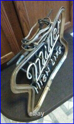 Miller High Life Beer Neon Vintage Sign Bar Garage Office