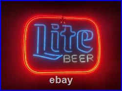 Miller Lite Beer Neon Sign Light Vintage Beer Decor WORKING