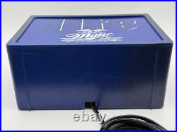 Miller Lite Blue Neon Sign VTG Size 10.5x7.5x5 Lights Up Bar Hang Beer Clean EUC