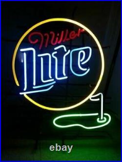 Miller Lite Golf Bar Vintage Neon Light Sign Wall Decor Custom Express Shipping