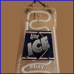 Miller Lite Ice Beer Sign Neon Sign 41 Tall Vintage 1995 Working Miller Lite Ice Beer Sign Neon Sign 41 Tall Vintage 1995 Working