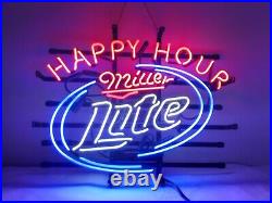 Miller Lite Neon Beer Sign 20x16 Home Bar Store Pub Decor Vintage Neon Bar Signs