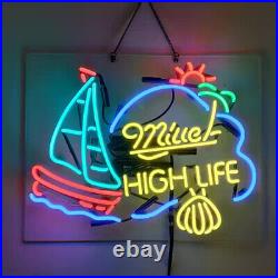 Miller Lite Neon Beer Sign Home Bar Store Pub Decor Vintage Neon Bar Signs 19x15