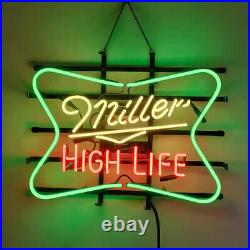 Miller Lite Neon Beer Sign Home Bar Store Pub Decor Vintage Neon Bar Signs 20x16