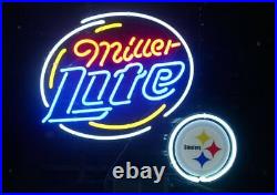 Miller Lite Neon Beer Sign Home Bar Store Pub Decor Vintage Neon Bar Signs 24x20