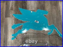 Mobil Neon Pegasus Sign, Neon Mobil Gas Station Garage Sign, Rep Antique Vintage