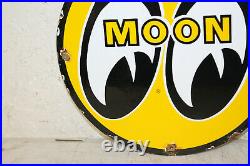 Moon Eyes Oil Vintage Style Porcelain Signs Gas Pump Plate Man Cave Station