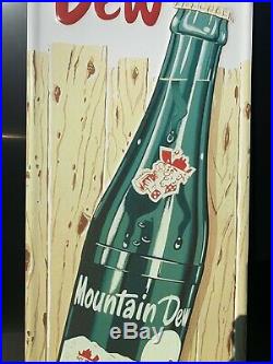 Mountain Dew Metal Sign Vintage Style Ya-hoo Bottle Garage Service Station Auto