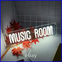 Music Room Flex Neon Sign 24x6 Light Man Display Vintage Room Wall Decor