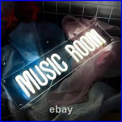 Music Room Flex Neon Sign 24x6 Light Man Display Vintage Room Wall Decor Music Room Flex Neon Sign 24x6 Light Man Display Vintage Room Wall Decor