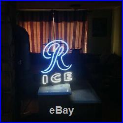 NOS Vintage 90s Rainier Ice 22 X 19 Beer Bar Pub Light Neon Sign Fallon USA