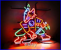 Neon LampFox Hockey VintageBeer Bar Sign Eye-catching Wall Display Gift2420