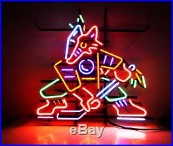 Neon LampFox Hockey VintageBeer Bar Sign Eye-catching Wall Display Gift2420