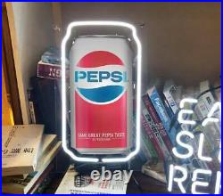 Neon Light Pepsi Cola Coke Can Beer Bar Club Iphone Case Vintage Bottle Sign