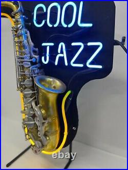 Neon Light Wall Display Sign Vintage Saxophone Music Cool Jazz Vintage