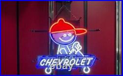 Neon Sign Chevrolet Service Parts wall Glass lamp light garage 16x14inch Vintage