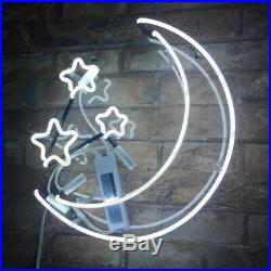 Neon Sign Light Moon Stars Shape Store Pub Beer Vintage Poster Canteen Gift