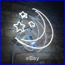 Neon Sign Light Moon Stars Shape Store Pub Beer Vintage Poster Canteen Gift
