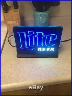Neon Sign Miller lite beer light wall lamp vintage style hand blown glass