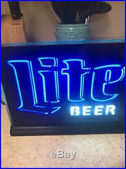 Neon Sign Miller lite beer light wall lamp vintage style hand blown glass
