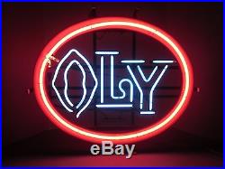 Neon Sign OLY Olympia Beer Sign Lighted Bar Man Cave Advertising Display Vintage