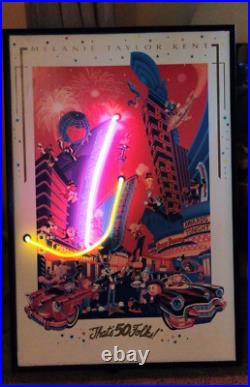 Neon sign MELANIE TAYLOR KENT THAT'S 50 FOLKS vintage Disney Working Neon sign MELANIE TAYLOR KENT THAT'S 50 FOLKS vintage Disney Working