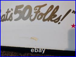 Neon sign MELANIE TAYLOR KENT THAT'S 50 FOLKS vintage Disney Working Neon sign MELANIE TAYLOR KENT THAT'S 50 FOLKS vintage Disney Working