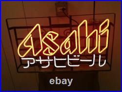 New Asahi Lamp Neon Signs Beer Artwork Glass Vintage Gift Custom Neon Light