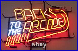 New Back To The Arcade Vintage Game 17x14 Neon Sign Lamp Light Video Game Room