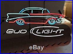 New Bud Light Vintage Old Car AutoNeon Sign 24x20 Lamp Poster Real Glass